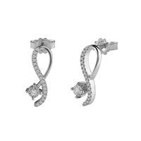 Orecchini Bliss Donna Pensiero in Oro bianco Diamante 20081301 - 20081301